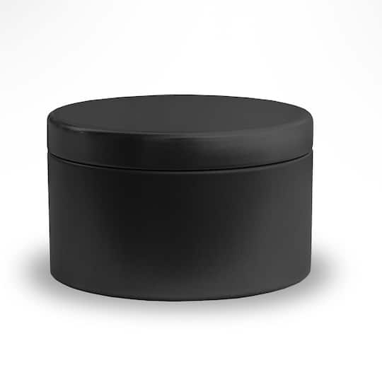 makesy Black Round Tin Container, 12ct.